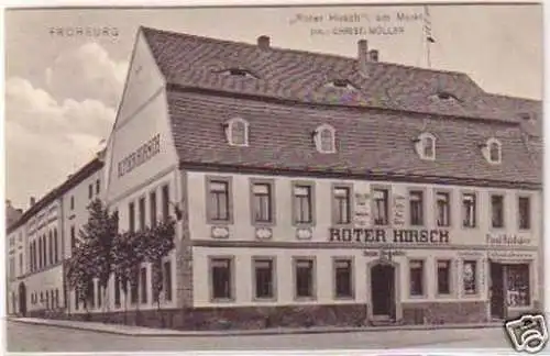 23425 Ak Frohburg Gasthof "Roter Hirsch" 1910