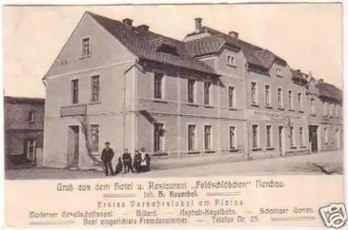 23399 Ak Nerchau Hotel "Feldschlößchen" 1907