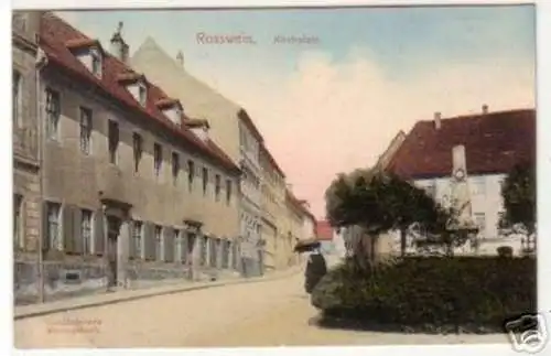 18891 Künstler Ak Rosswein Kirchplatz um 1910