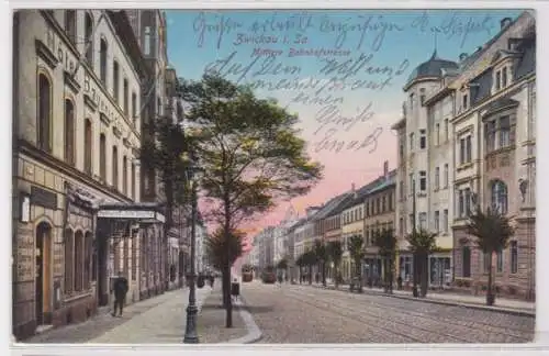 22023 Ak Zwickau in Sachsen Mittlere Bahnhofstraße 1916