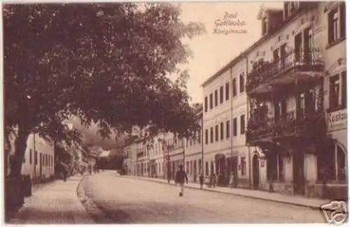 17893 Ak Bad Gottleuba Königstraße Restaurant um 1930