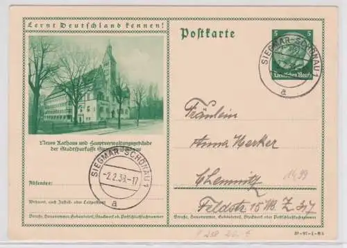 11768 Ganzsachen Ak Stadtsparkasse Siegmar Schönau 1938