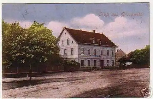 06975 Ak Gruß aus Grechwitz bei Grimma Gasthof um 1910