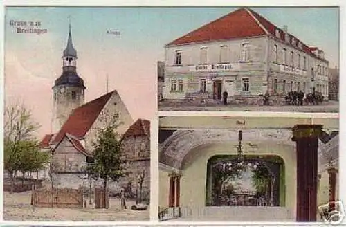 06965 Ak Gruß aus Breitingen Gasthof usw. 1912