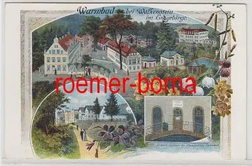 74647 Ak Lithografie Warmbad bei Wolkenstein im Erzgebirge um 1920