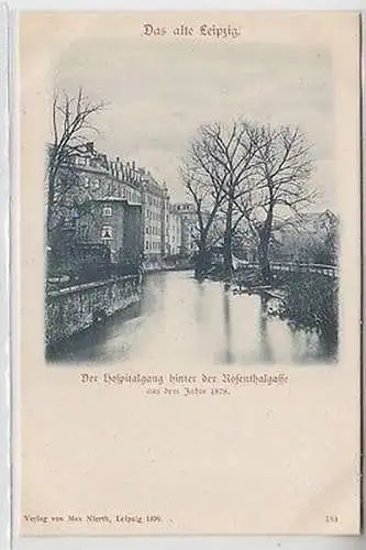 63277 Ak Leipzig Der Hospitalgang hinter der Rosenthalgasse aus dem Jahre 1878