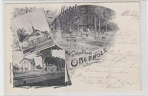 63946 Mehrbild Ak Hotel Waldschloss Oberholz bei Liebertwolkwitz 1901