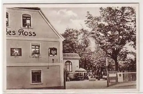 42312 Ak Gruß aus Großdeuben Gasthof "Weißes Roß" 1930