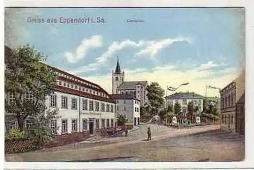 38859 Ak Gruß aus Eppendorf in Sachsen Albertplatz 1909