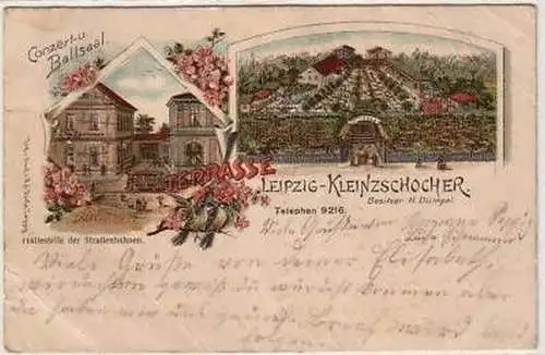 30/85 Ak Litho Leipzig-Kleinzschocher Concertsaal 1907