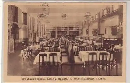 32/12 Ak Leipzig Brauhaus Riebeck Hainstraße 17, 1913