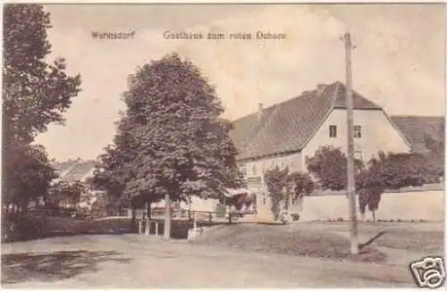 23517 Ak Wermsdorf Gasthaus zum roten Ochsen um 1910