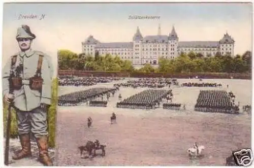 24941 Feldpost Ak Dresden N. Schützenkaserne 1915