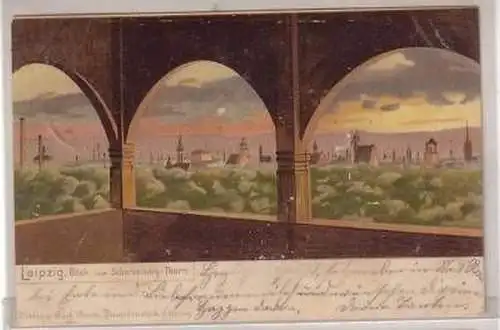 24/31 Ak Leipzig Blick vom Scherbelberg-Thurm 1899