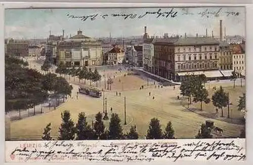 10/20 Ak Leipzig Rossplatz und Königsplatz 1904