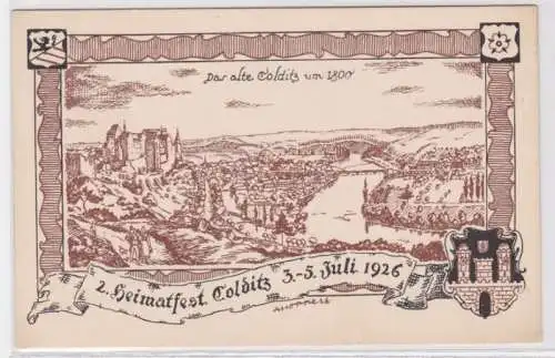 85524 Ak 'Das alte Colditz um 1800' 2. Heimatfest Colditz 03. - 05. Juli 1926