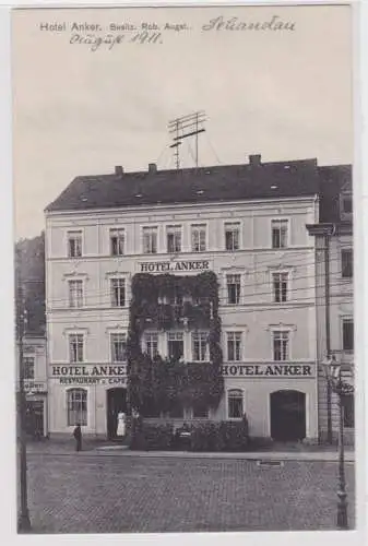 94961 Ak Schandau Sächsische Schweiz - Hotel Anke, Restaurant und Café um 1930