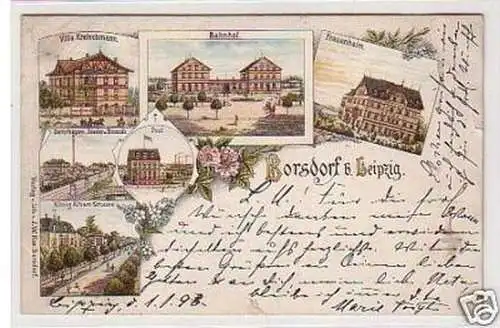 21713 Ak Lithographie Borsdorf bei Leipzig 1898