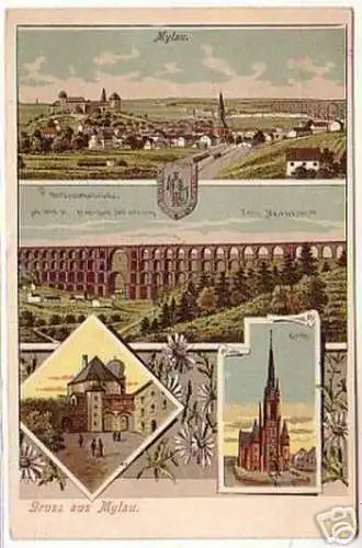 15973 Mehrbild Ak Gruß aus Mylau im Vogtland 1906