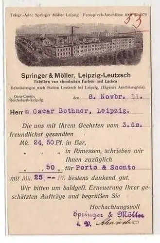 14/51 Reklame Ak Leipzig Leutzsch Chemische Fabrik 1911