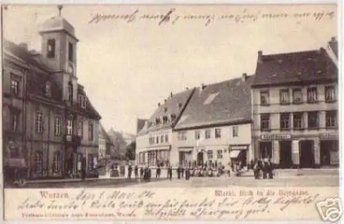 09600 Ak Wurzen Markt Blick in die Domgasse 1904