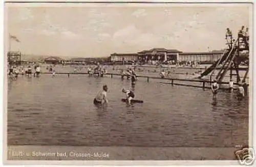 07455 Ak Luft- u. Schwimmbad Crossen Mulde 1930