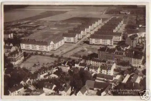 05567 Ak Leipzig Eutritzsch Markt mit Siedlung 1930