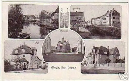 06958 Ak Regis Bez. Leipzig Post, Brücke usw. um 1910