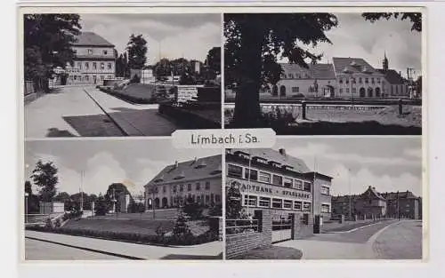 91965 Mehrbild Ak Limbach in Sachsen Sparkasse usw. 1937