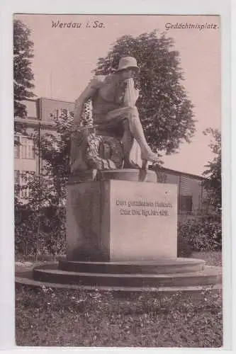 91980 Ak Werdau in Sachsen Gedächtnisplatz 1931