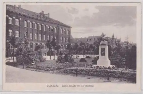 96475 Ak Eilenburg Südpromenade mit Abt-Denkmal 1914