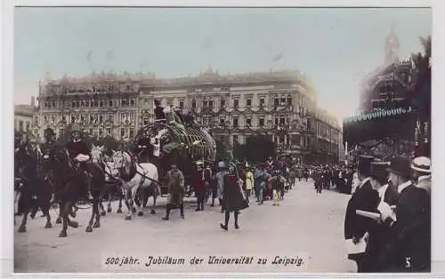 08689 teilkolorierte AK 500 jähriges Jubiläum der Universität Leipzig 1909