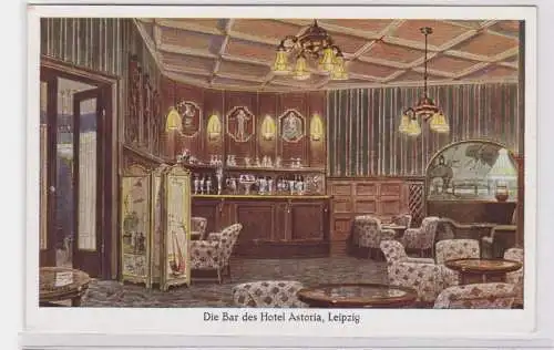 88347 Ak Leipzig Die Bar des Hotel Astoria um 1920