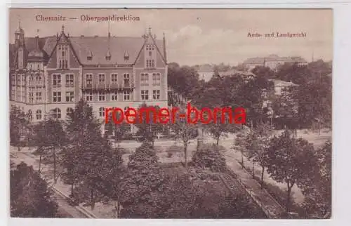 85269 Ak Chemnitz Oberpostdirektion, Amts- und Landgericht um 1910