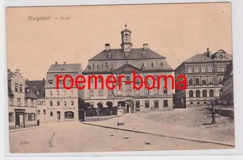 85441 Ak Burgstädt Brühl mit Schuhwarenhaus um 1910