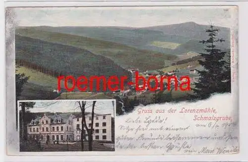 85434 Mehrbild Ak Gruß aus der Lorenzmühle Schmalzgrube Gasthof 1904