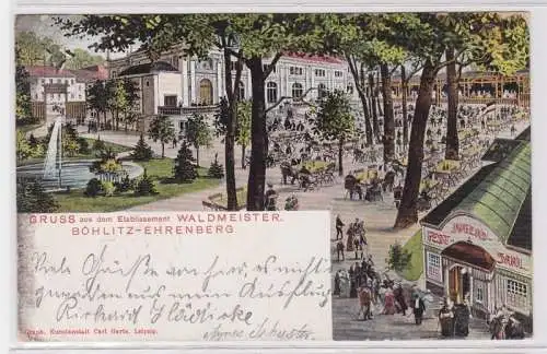 85731 Ak Gruß aus dem Etablissement Waldmeister Böhlitz Ehrenberg 1906