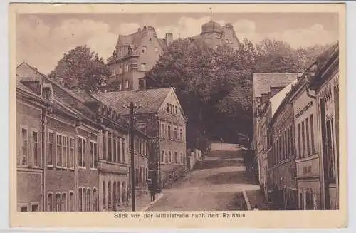 85221 AK Schöneck i. Vogtland - Blick von der Mittelstraße nach dem Rathaus 1932