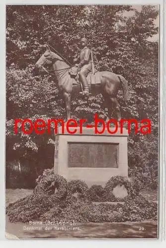 82778 Foto Ak Borna Bez. Leipzig Denkmal der Karabiniers 1927