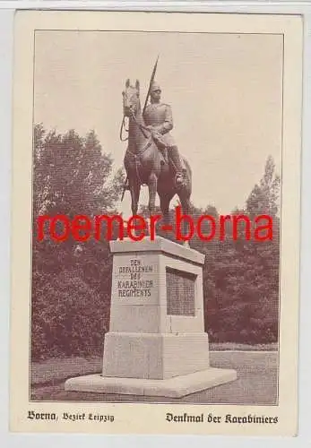 83393 Ak Borna Bezirk Leipzig Denkmal der Karabiniers 1927