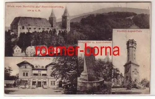 80989 Mehrbild Ak Blick von Rochlitz Rochlitzerberg, Restaurant auf dem Berg