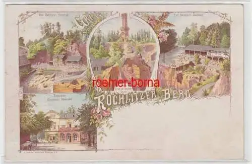 76988 Ak Lithographie Gruß vom Rochlitzer Berg um 1900