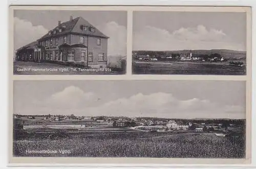 70982 Mehrbild Ak Gasthof Hammerbrücke im Vogtland um 1930