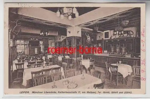 72191 Ak Leipzig Münchner Löwenbräu Katharinenstraße 17 am Messamt 1926