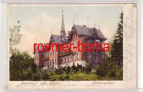 72692 Ak Grünhain im sächsischen Erzgebirge Genesungsheim 1897