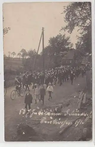 70987 Foto Ak 50 jähriges Jubiläum der Feuerwehr Neukirchen 1910