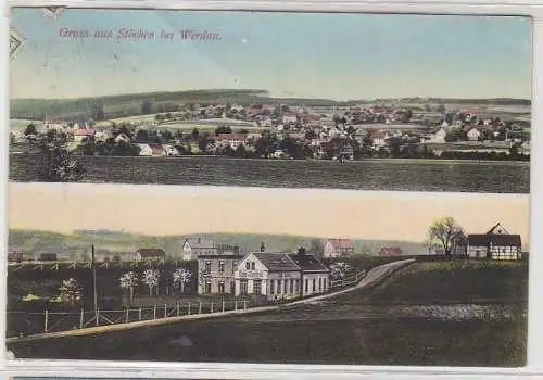 68954 Mehrbild Ak Gruß aus Stöcken bei Werdau Café Central 1915