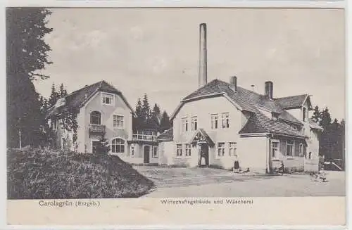 68400 Ak Carolagrün Erzgebirge Wirtschaftsgebäude und Wäscherei 1908