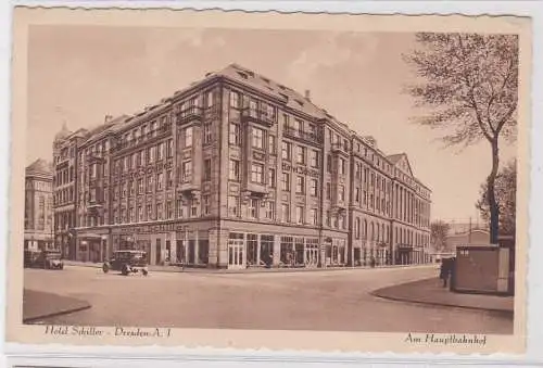 48568 Ak Dresden Hotel Schiller am Hauptbahnhof um 1930