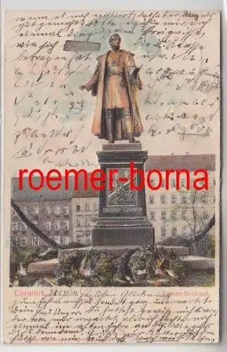 62057 Präge Ak Chemnitz Körner Denkmal 1904